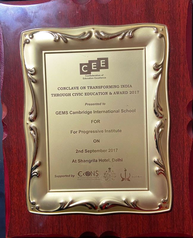 CEE Education Award to GEMS Cambridge, Hoshiarpur