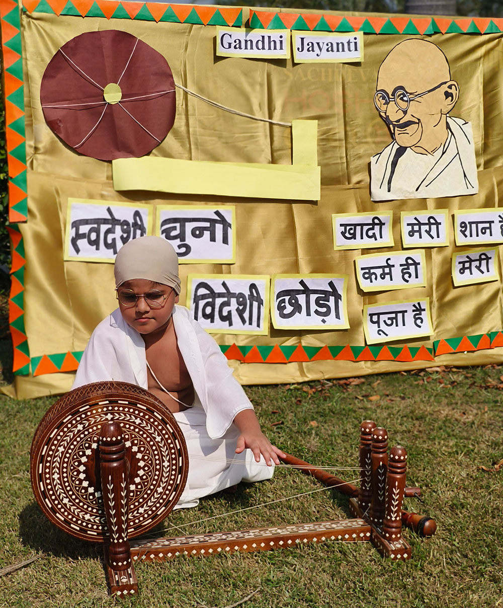 Gandhi Jayanti school celebration