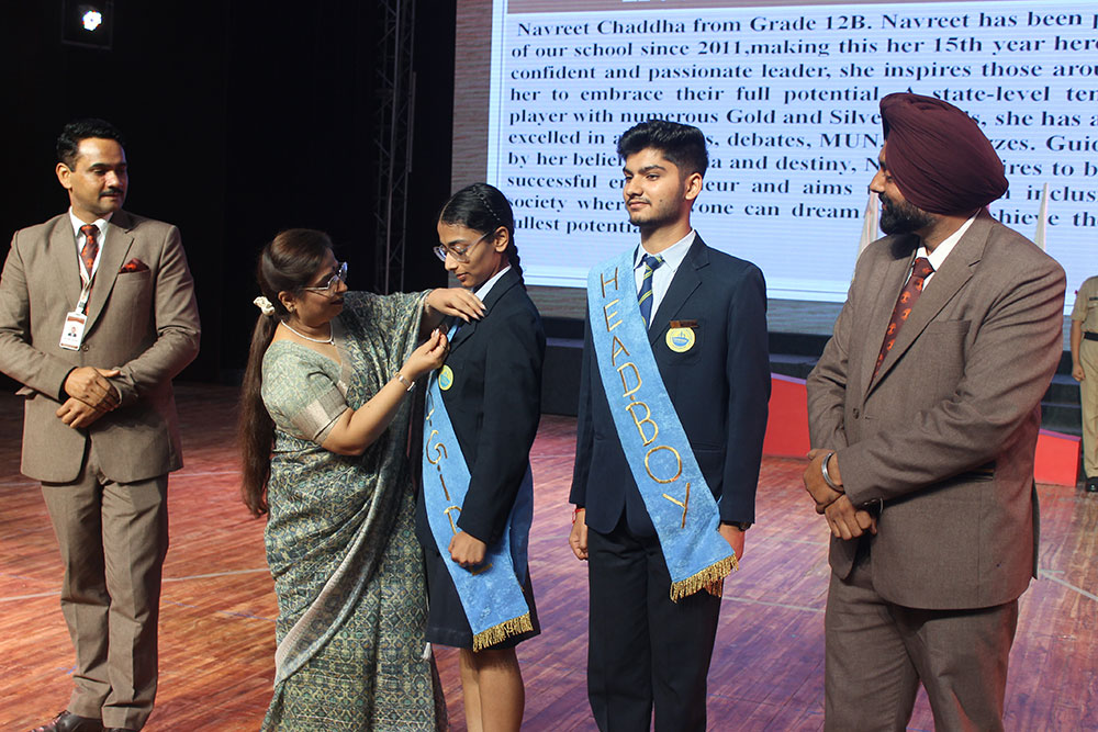 Investiture ceremony at school