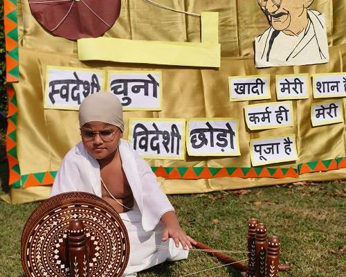 Gandhi Jayanti school celebration