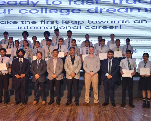 Discussing global affairs at the 10-day MUN event.