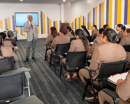 Rao Sir interacting with students